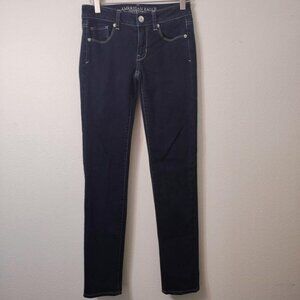 American Eagle Dark Wash Skinny Denim Jeans 00